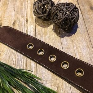 Coach | Brass Buckle Suede Belt (S)